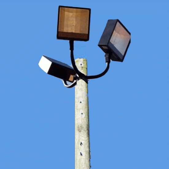 Track Light for Wood Poles Double Track Light for Horse Arenas LED Spot