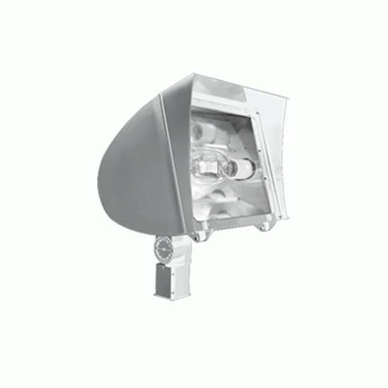 120277V 250W White Metal Halide Floodlight w/Glare Shield & Slipfitter