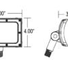 LED Power Flood Luminaire 3000K (Warm White)