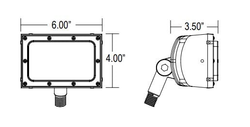LED Power Flood Luminaire 3000K (Warm White)