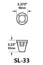 Fountain Brass Underwater Light Flat Cap, Standard, No Bracket