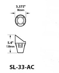 Fountain Underwater Brass Light Angle Cap (No Bracket)