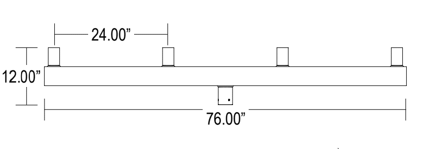 Square Straight Bull Horn 4 In-Line
