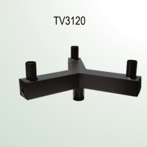 Galvanized Square Straight Bull Horn 3 at 120°