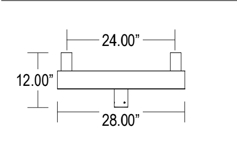 Square Straight Bull Horns 2 In-line