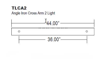 Angle Iron Cross Arms (Wood Poles) 2 Light