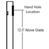 Direct Burial Round Straight Steel Light Poles 20′ x 4" x 7G