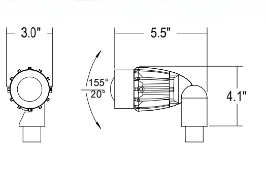 Genesis Gen2 LED Landscape Bullet – 17W 120V – No Shield