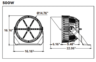 500W LED Stadium Light 120-277 Volts