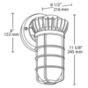 LED Vaporproof Wall Mount 4000K (Neutral) 13 Watts