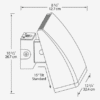 LED Wallpack (52W) 0° Full Cutoff 5000K (Cool)