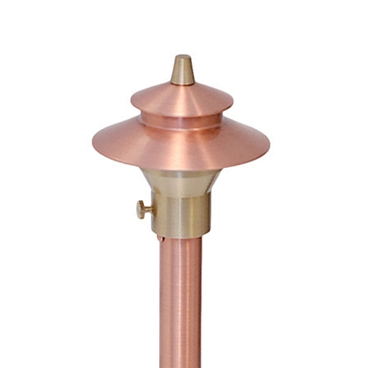 RX Copper Area Light Two Tier With Finial