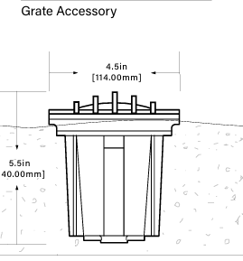 Small Well Light with Grate 12V