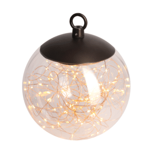 Clear Ball Pendant Light with Fairy Lights