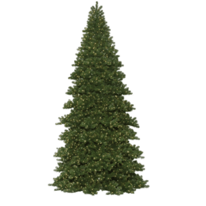 Pre-Lit 12′ Warm White, Oregon Fir Frame Christmas Tree