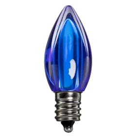 LED C7 Bulbs (Pack of 25) Blue Smooth Transparent