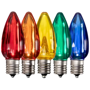 LED C9 Bulbs (Pack of 25) Blue Smooth Transparent