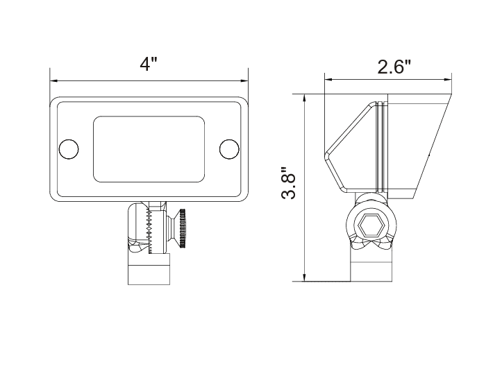 Compact Brass Flood Light