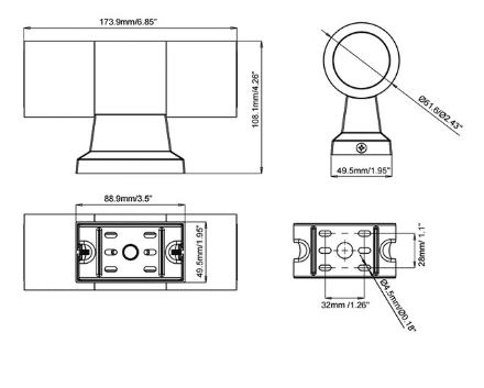 Sconce Double Sided Wall Light