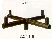 Round Straight Bull Horns 4 at 90 Degrees