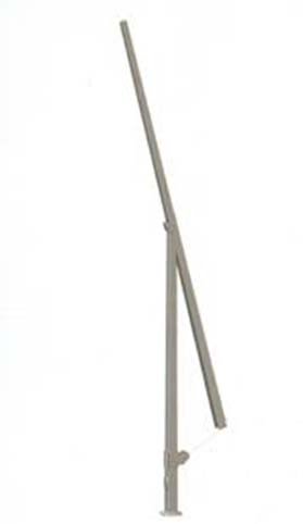 Hinged Straight Square Steel Light Poles 20′ x 4" x 11/11