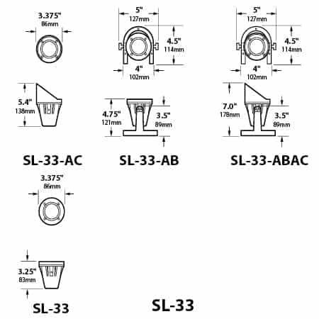 Fountain Brass Underwater Light Angle Cap (No Bracket)