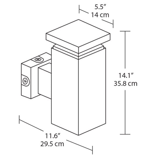 LED Wall Sconce Square 3000K (Warm)