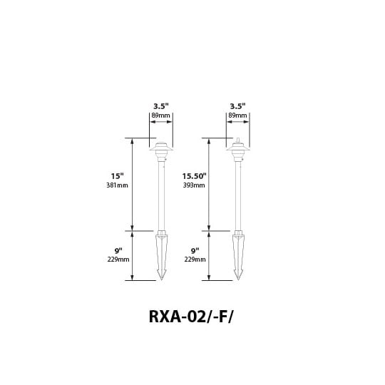 RX Copper Area Light Two Tier With Finial