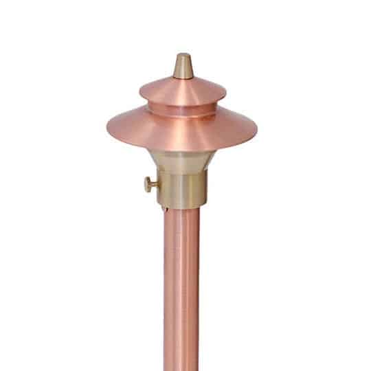 RX Copper Area Light Two Tier With Finial