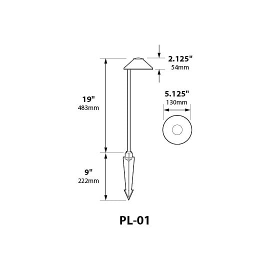 PL Brass China Hat 4 Watts