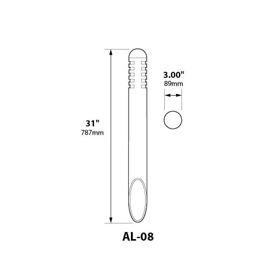 Round Aluminum Bollard 3"