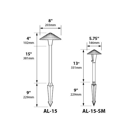Tiki Hat Brass/Aluminum 8″ LED