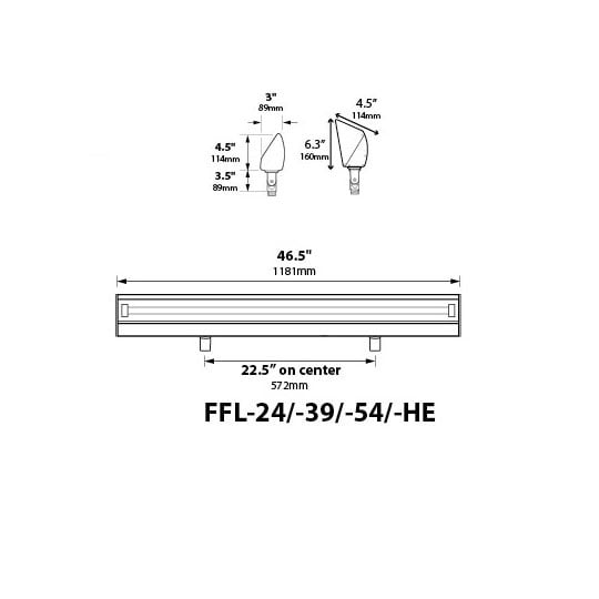 Aluminum T5HO Floodlight (NO LAMP)