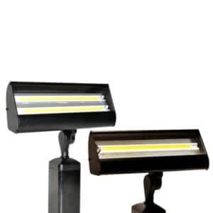 Double LED Integrated Flood Light Hooded Extension 12Watt 3000K (Warm) 120Volt