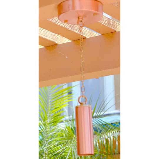 MR11 Copper Hanging Light 18" Brass Chain