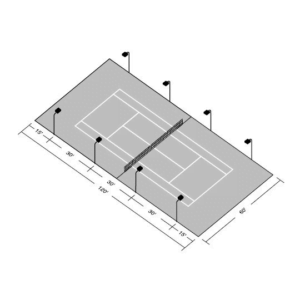 LED Single Tennis Court Tournament Kit