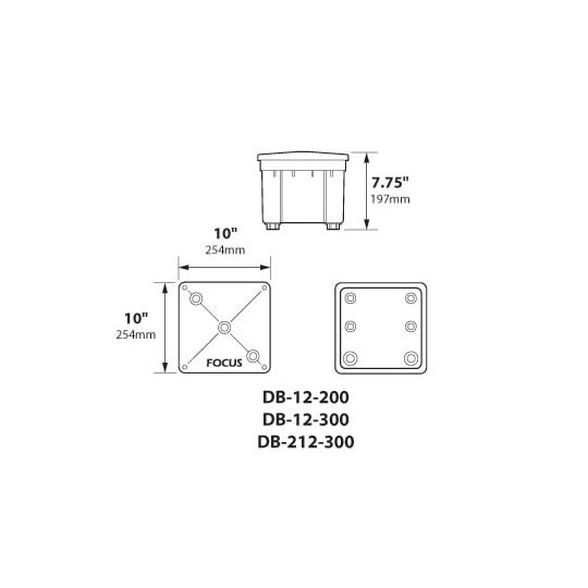 Square Direct Burial Transformer 600 Watt (One Core Split)
