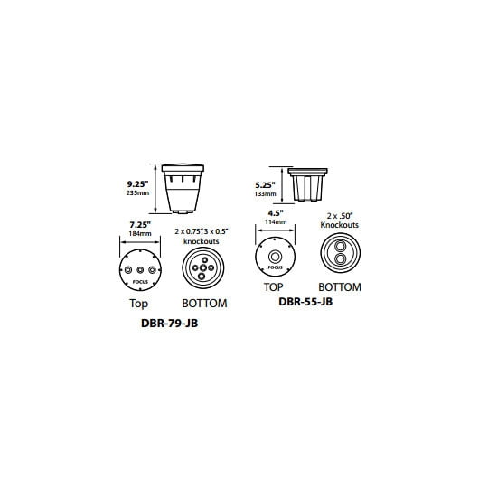 Round Direct Burial Junction Box 4.5″ x 5.5″