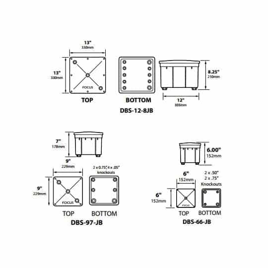 Square Direct Burial Junction Box 6″ x 6″