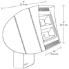 78W LED Floodlight 3000K (Warm) Trunnion Mount 480 Volts