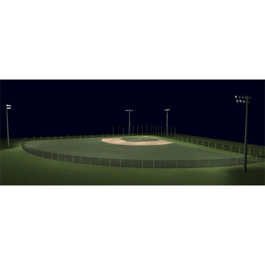 Recreational 200ft Radius Softball Field LED Lighting Kit