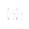 LED Candelabra Edge Blunt 2200K (Residential Warm White) 110-130 Volts
