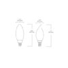 LED Candelabra Edge Flame 2200K (Residential Warm White) 110-130 Volts