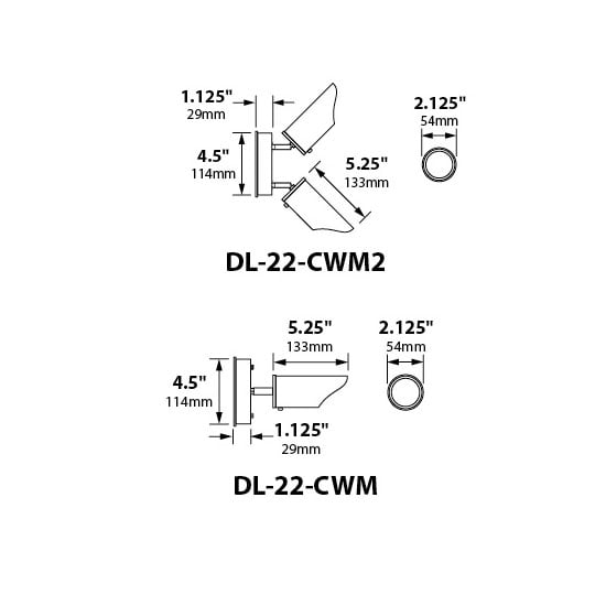 Double Wall Mounted Directional Fixture 120 Volts