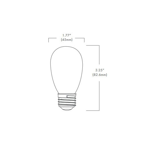 LED S14 Filament 2700K (Warm White Light)