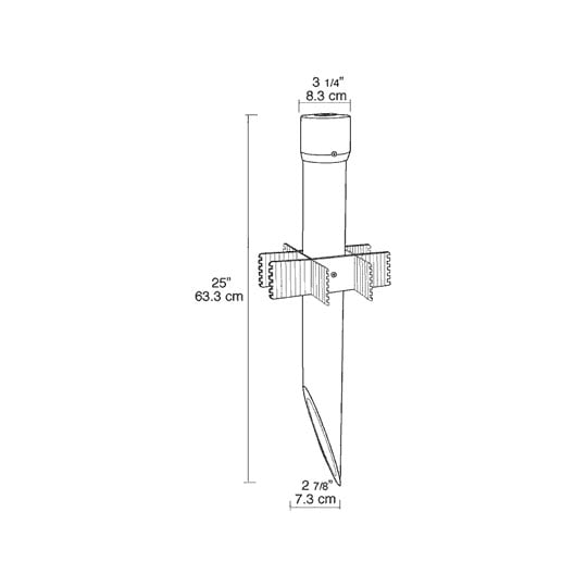 Mighty Post Mounting Stake 17"