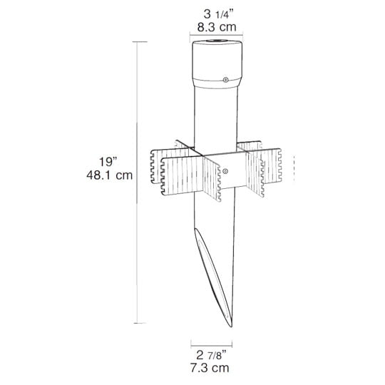 Mighty Post Mounting Stake 25"