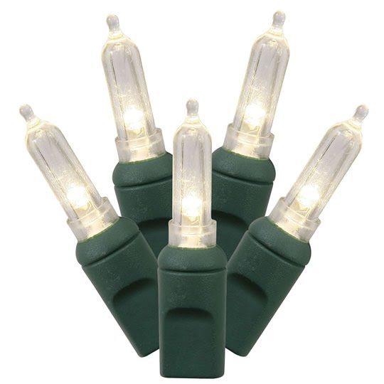 LED Commercial Grade Christmas Lights Warm White 50 Count