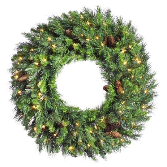 Cheyenne Pine Wreath (Pre-Lit) 24″