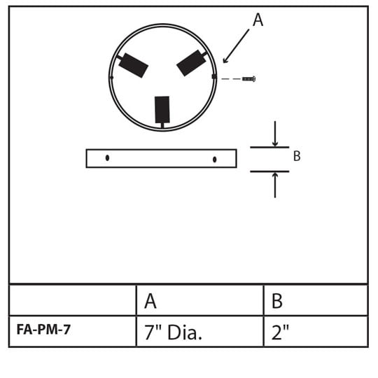Flag Pole Mounting Ring (Fixtures Not Included) 12Volt